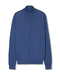 blauer Pullover mit einem Reißverschluß von Esprit