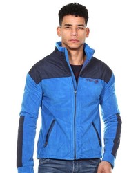 blauer Pullover mit einem Reißverschluß von EX-PENT