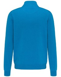 blauer Pullover mit einem Reißverschluß von Fynch Hatton