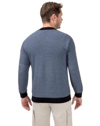 blauer Pullover mit einem Reißverschluß von MARCO DONATI