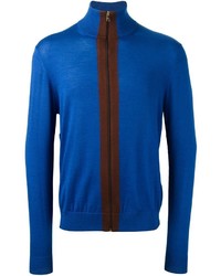 blauer Pullover mit einem Reißverschluß von Paul Smith