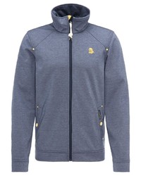 blauer Pullover mit einem Reißverschluß von Schmuddelwedda