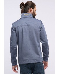 blauer Pullover mit einem Reißverschluß von Schmuddelwedda