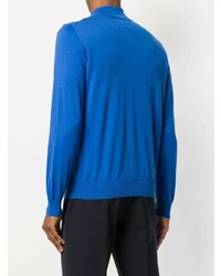 blauer Pullover mit einem Reißverschluß von Canali