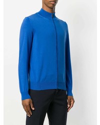 blauer Pullover mit einem Reißverschluß von Canali