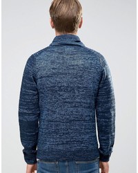 blauer Pullover mit einem Reißverschluß von Bellfield