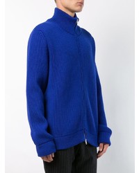 blauer Pullover mit einem Reißverschluß von Maison Margiela