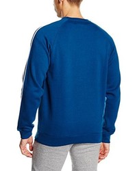 blauer Pullover mit einem Rundhalsausschnitt von adidas