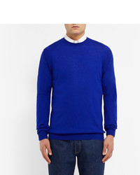 blauer Pullover mit einem Rundhalsausschnitt von McQ