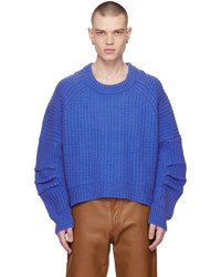 blauer Pullover mit einem Rundhalsausschnitt von ALTU