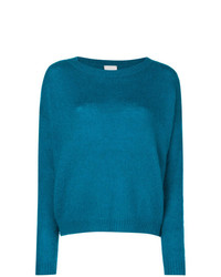 blauer Pullover mit einem Rundhalsausschnitt von Alysi