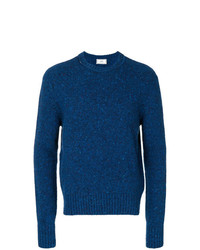 blauer Pullover mit einem Rundhalsausschnitt von AMI Alexandre Mattiussi