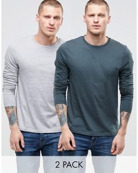 blauer Pullover mit einem Rundhalsausschnitt von Asos