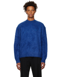 blauer Pullover mit einem Rundhalsausschnitt von Axel Arigato
