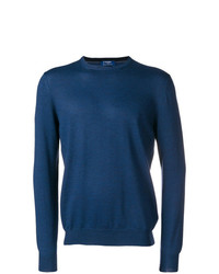 blauer Pullover mit einem Rundhalsausschnitt von Barba