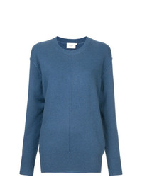 blauer Pullover mit einem Rundhalsausschnitt von Bassike