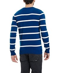 blauer Pullover mit einem Rundhalsausschnitt von Bench