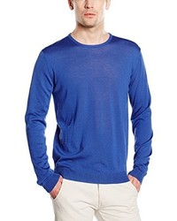 blauer Pullover mit einem Rundhalsausschnitt von Benetton