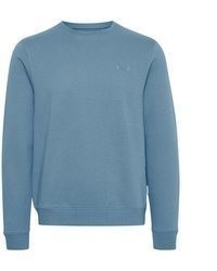 blauer Pullover mit einem Rundhalsausschnitt von BLEND