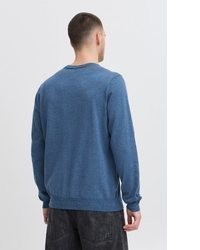 blauer Pullover mit einem Rundhalsausschnitt von BLEND