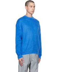 blauer Pullover mit einem Rundhalsausschnitt von Off-White