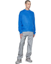 blauer Pullover mit einem Rundhalsausschnitt von Off-White