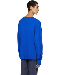 blauer Pullover mit einem Rundhalsausschnitt von Maryam Nassir Zadeh