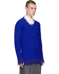 blauer Pullover mit einem Rundhalsausschnitt von Marni
