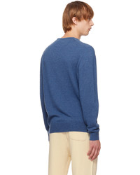 blauer Pullover mit einem Rundhalsausschnitt von Polo Ralph Lauren