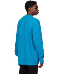 blauer Pullover mit einem Rundhalsausschnitt von Ader Error