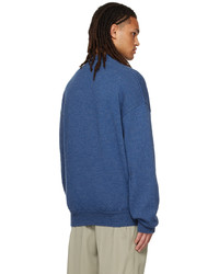 blauer Pullover mit einem Rundhalsausschnitt von Magliano