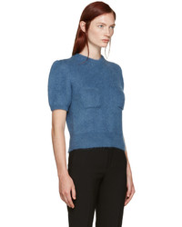 blauer Pullover mit einem Rundhalsausschnitt von Erdem