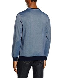 blauer Pullover mit einem Rundhalsausschnitt von BOSS HUGO BOSS
