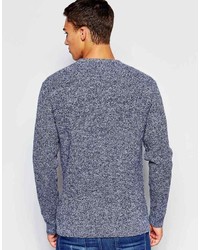 blauer Pullover mit einem Rundhalsausschnitt von Asos