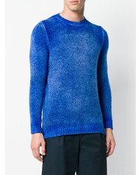 blauer Pullover mit einem Rundhalsausschnitt von Avant Toi