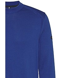 blauer Pullover mit einem Rundhalsausschnitt von Bugatti