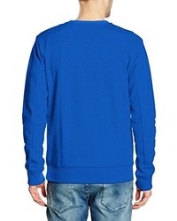 blauer Pullover mit einem Rundhalsausschnitt von Calvin Klein Jeans