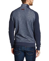 blauer Pullover mit einem Rundhalsausschnitt von camel active