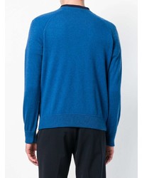 blauer Pullover mit einem Rundhalsausschnitt von Barba