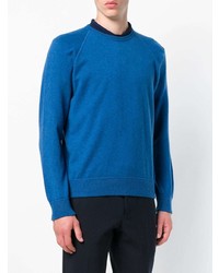 blauer Pullover mit einem Rundhalsausschnitt von Barba