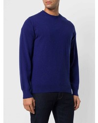 blauer Pullover mit einem Rundhalsausschnitt von Cruciani