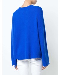 blauer Pullover mit einem Rundhalsausschnitt von RtA