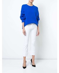 blauer Pullover mit einem Rundhalsausschnitt von RtA