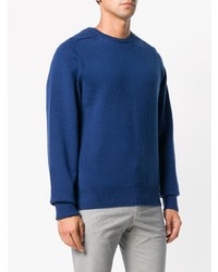 blauer Pullover mit einem Rundhalsausschnitt von N.Peal