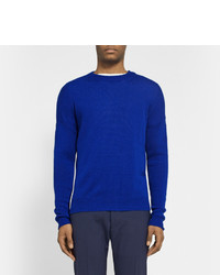 blauer Pullover mit einem Rundhalsausschnitt von Marni