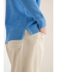 blauer Pullover mit einem Rundhalsausschnitt von Cecil