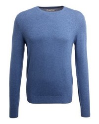 blauer Pullover mit einem Rundhalsausschnitt von Celio