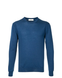 blauer Pullover mit einem Rundhalsausschnitt von Cerruti 1881