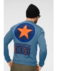 blauer Pullover mit einem Rundhalsausschnitt von Chiemsee