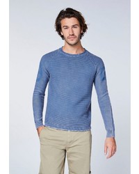 blauer Pullover mit einem Rundhalsausschnitt von Chiemsee